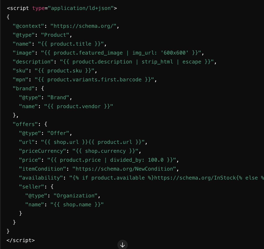 Shopify Schema Example