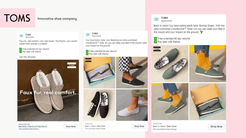 toms video social ad example